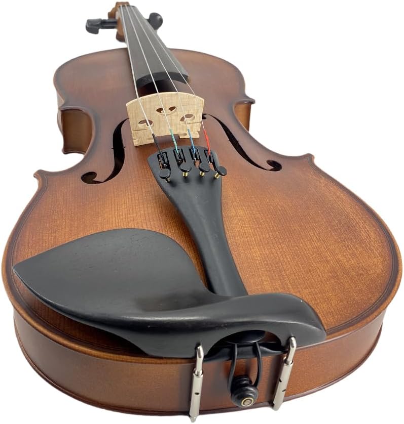 ModouString 15 inch Viola with Spruce Top, Maple Back, Ebony Fittings,Bow,Case Acoustic Viola 4 String for Students & Adults Soild Wood - Image 5